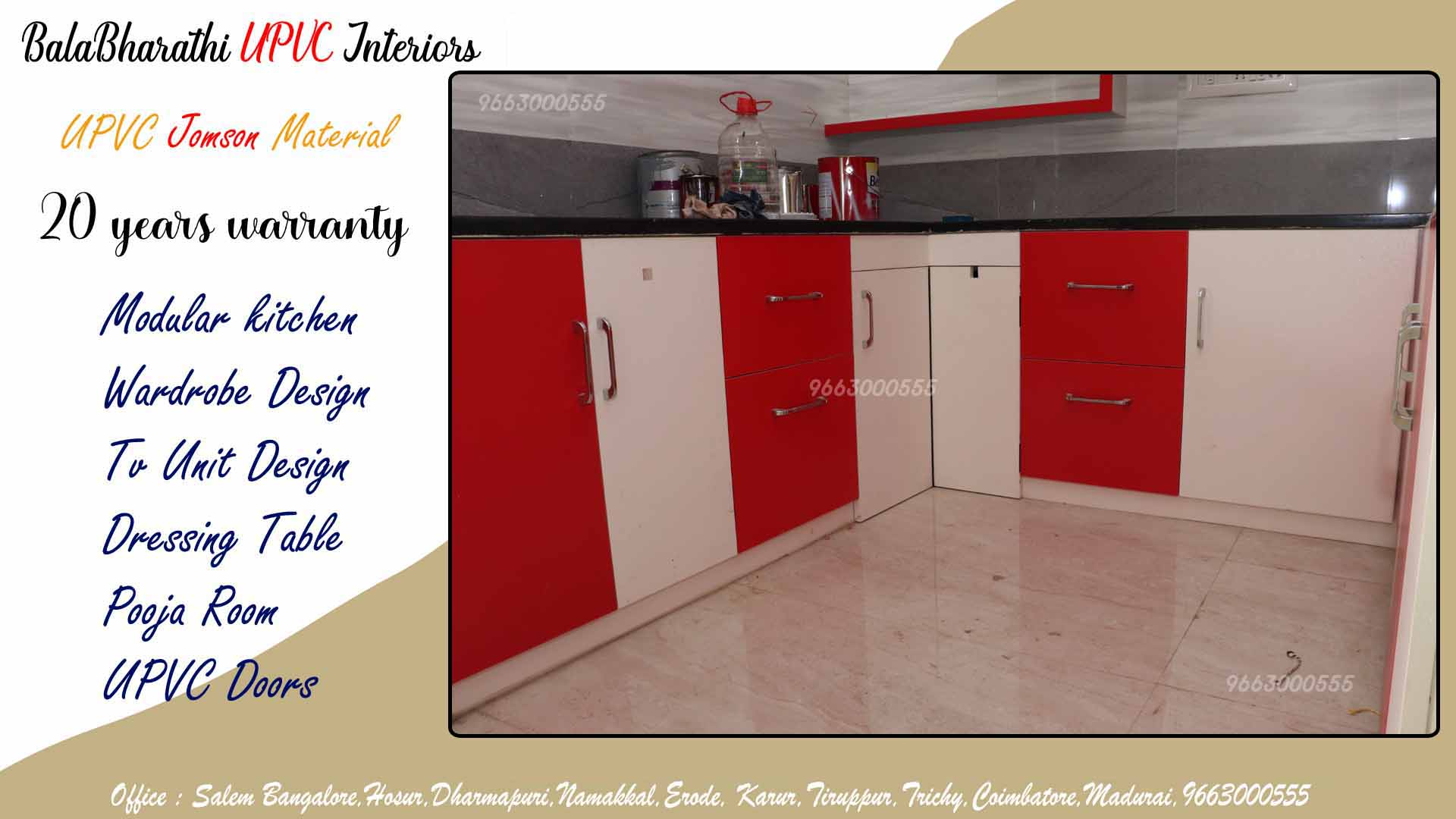 red and white kitchen cabinets
